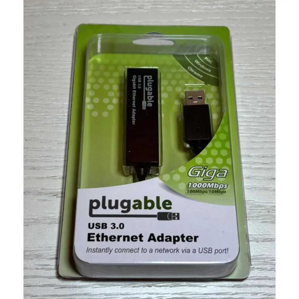 Plugable USB to Ethernet Adapter, USB 3.0 to Gigabit Ethernet, Supports Windows
